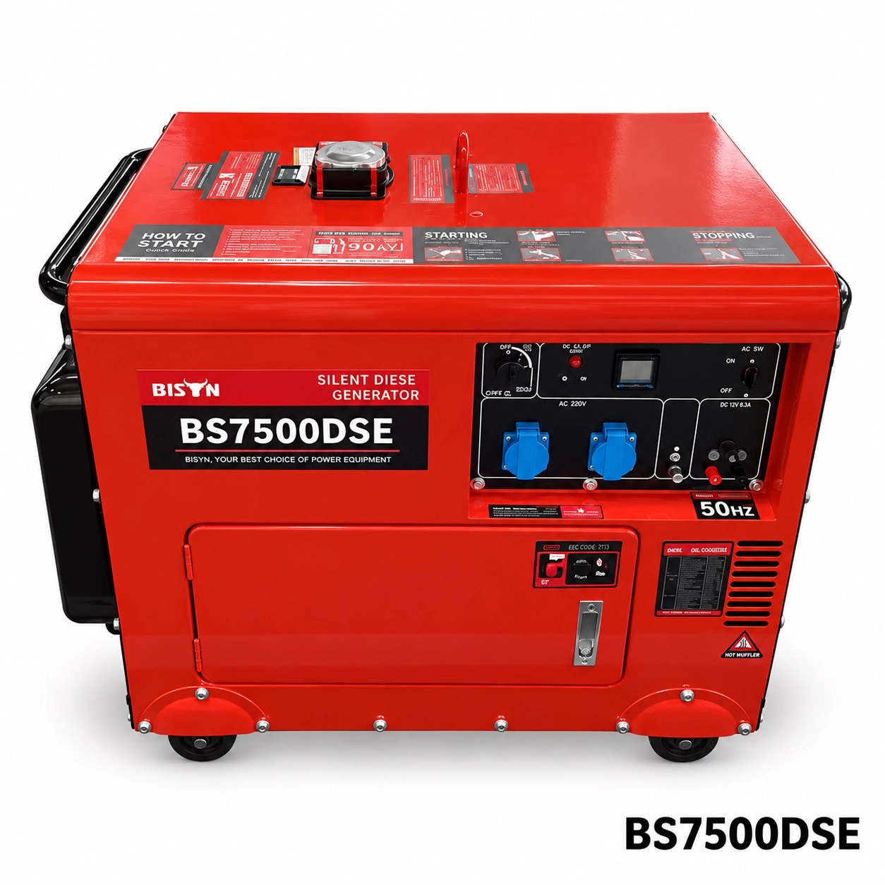 Генератор дизельный BISON BS7500DSE (5,0 кВт)