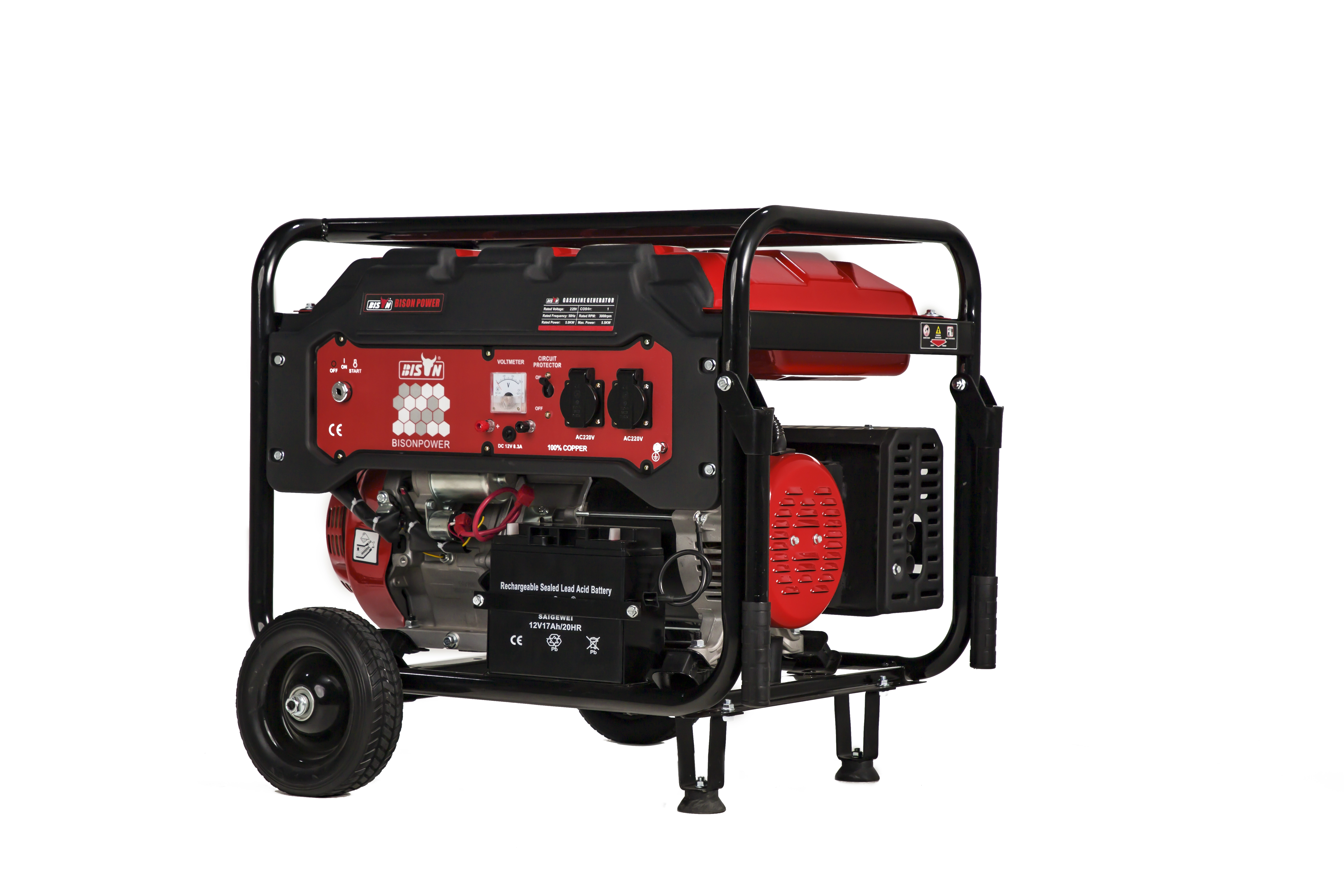 Генератор бензиновый BISON BS6500EP (5,0 кВт), изображение 11
