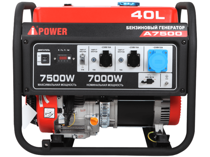 Генератор бензиновый A-iPower A7500 (7,0 кВт)